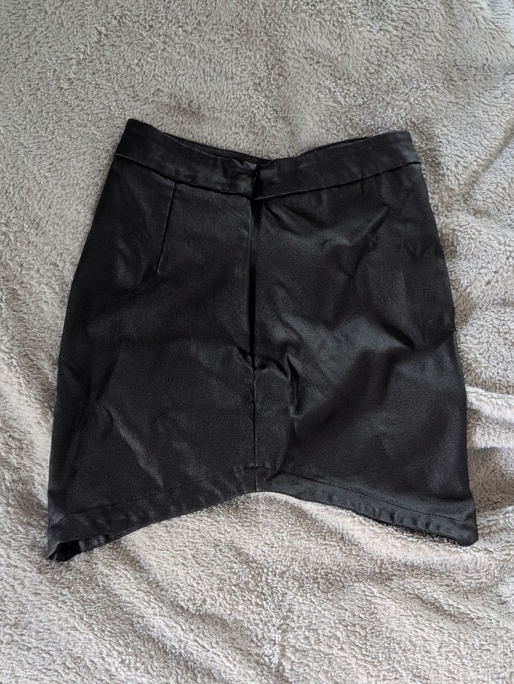 Black Satin Mini Skirt